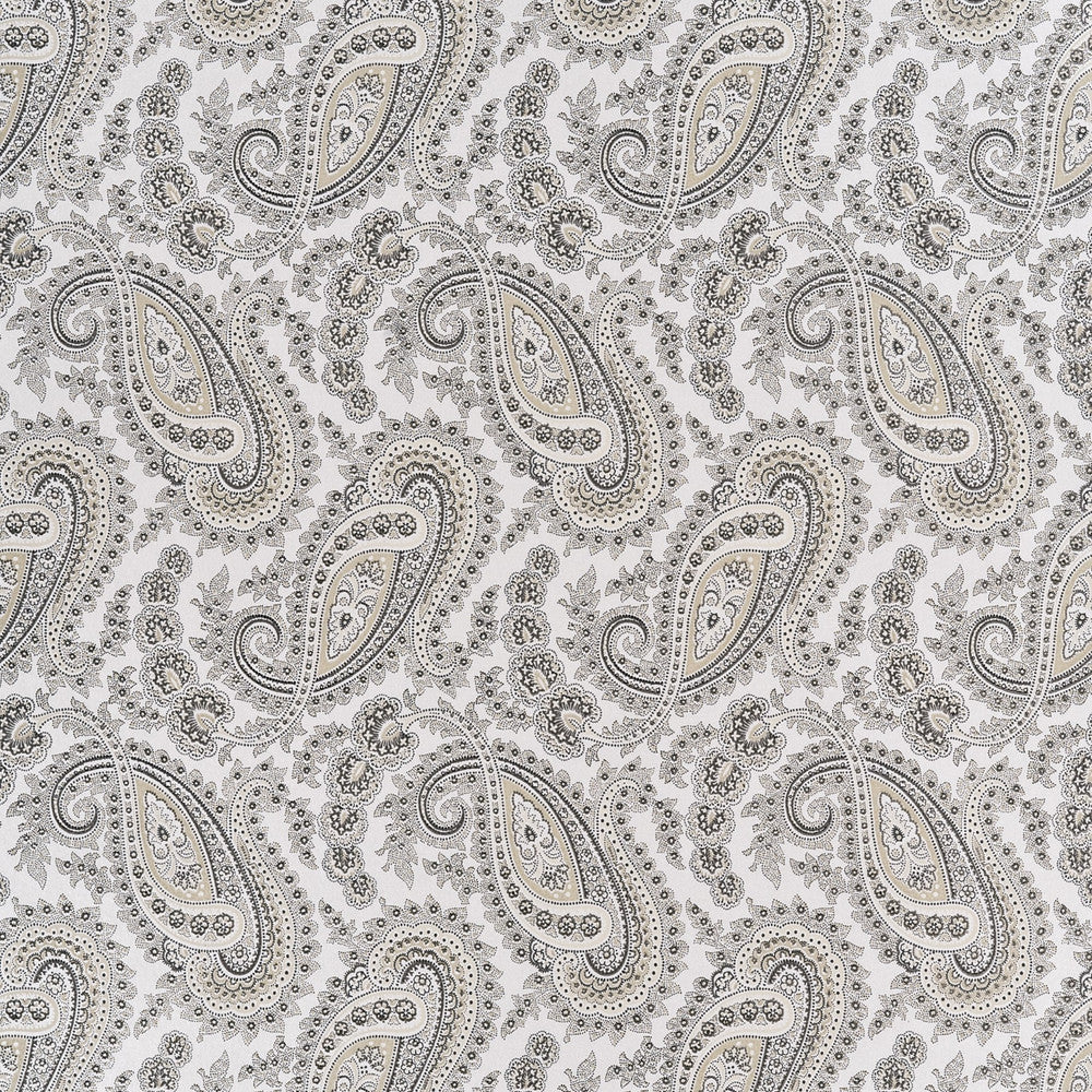 Kathak Paisley Ivory/Silver by Baker Lifestyle Wallcovering