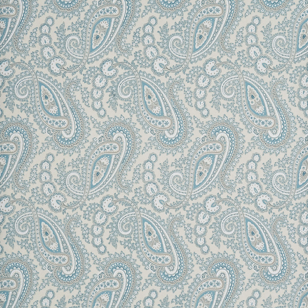 Kathak Paisley Aqua/Cream by Baker Lifestyle Wallcovering
