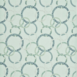 Roundel Aqua/Teal/Silver by Baker Lifestyle Wallcovering