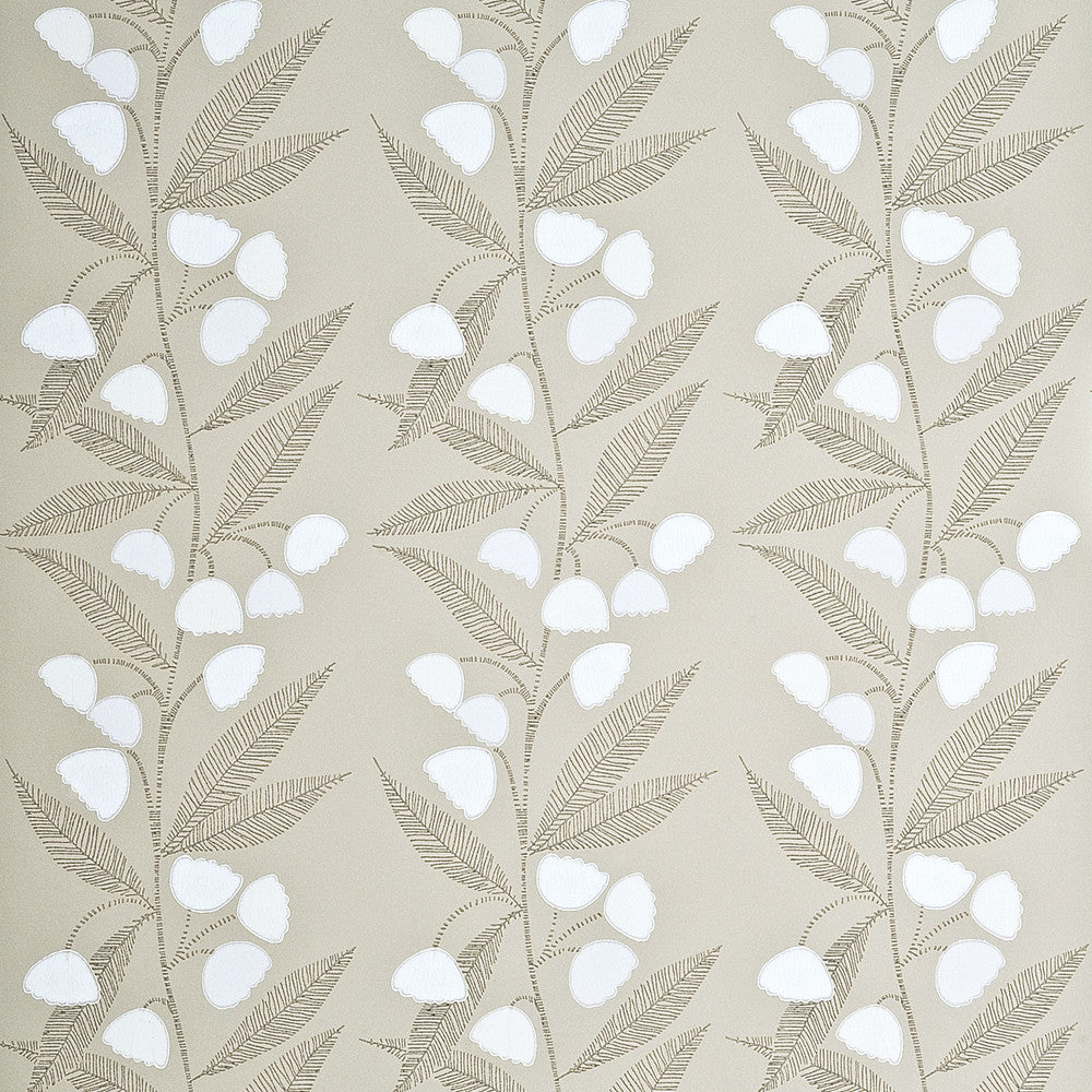 Bell Flower Stone/Ivory by Baker Lifestyle Wallcovering