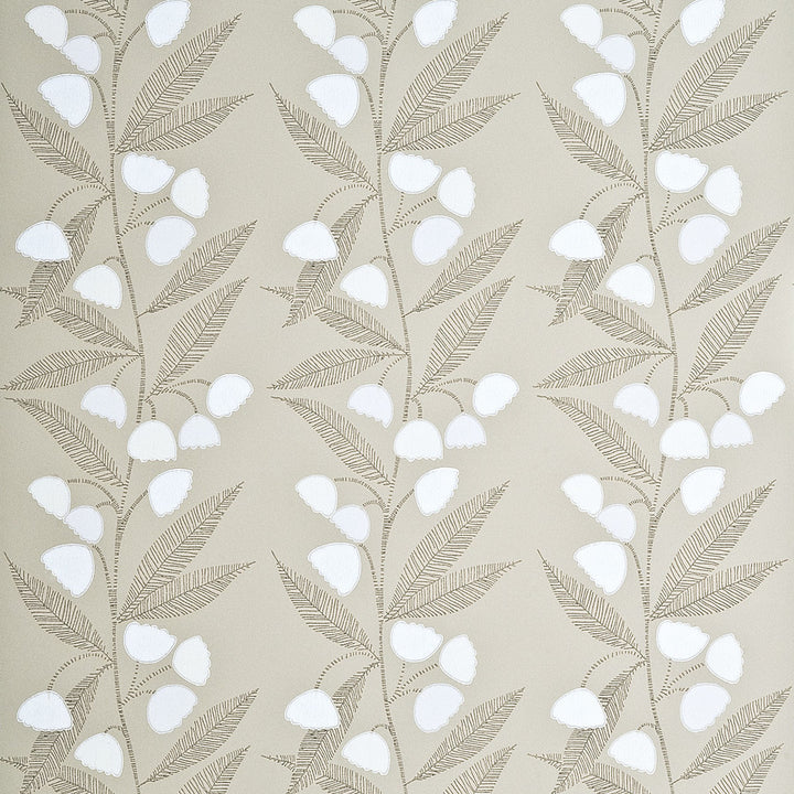 Bell Flower Stone/Ivory by Baker Lifestyle Wallcovering