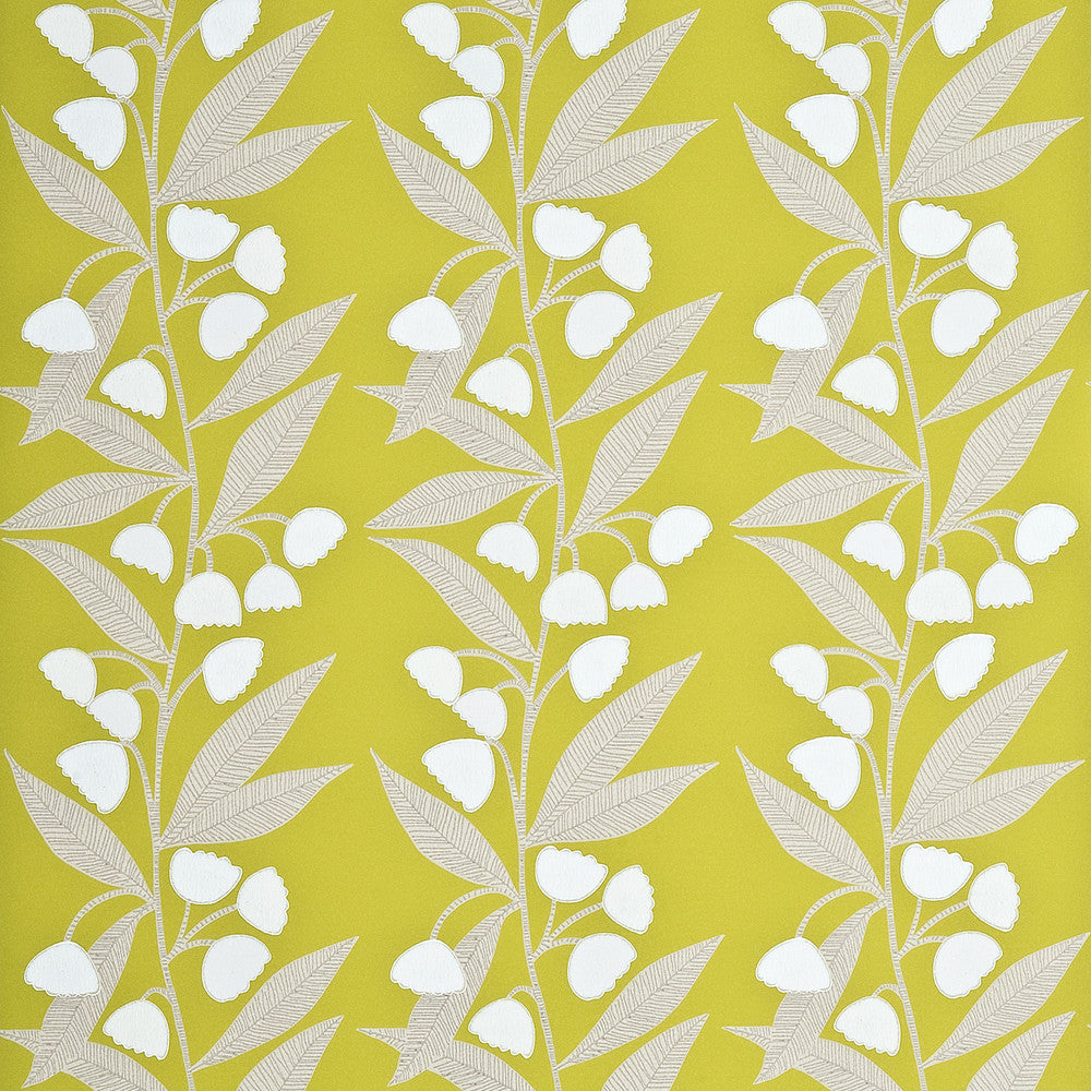 Bell Flower Lime/Ivory by Baker Lifestyle Wallcovering