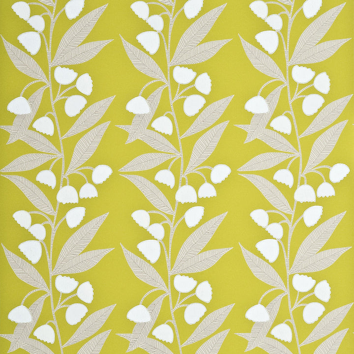 Bell Flower Lime/Ivory by Baker Lifestyle Wallcovering