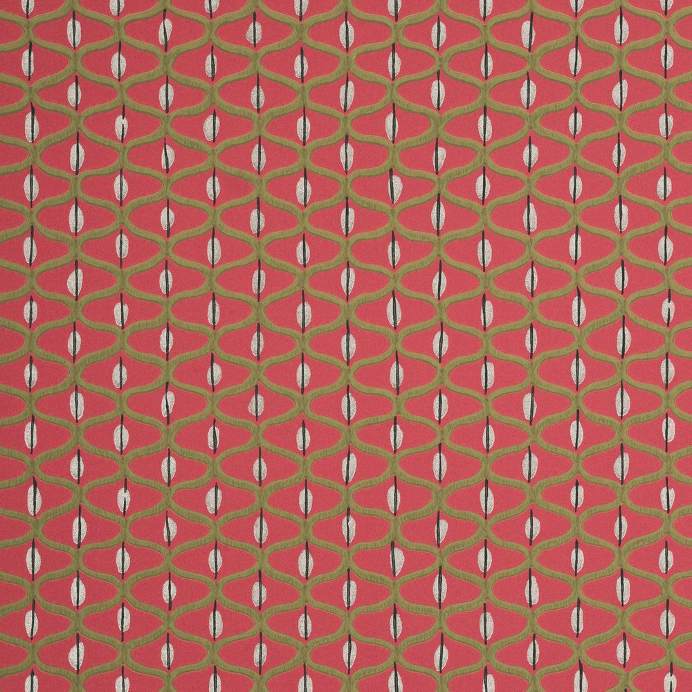 Coffee Bean Cherry/Silver by Baker Lifestyle Wallcovering