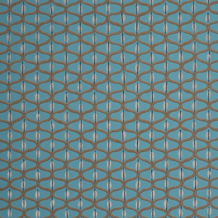 Coffee Bean Teal/Silver by Baker Lifestyle Wallcovering