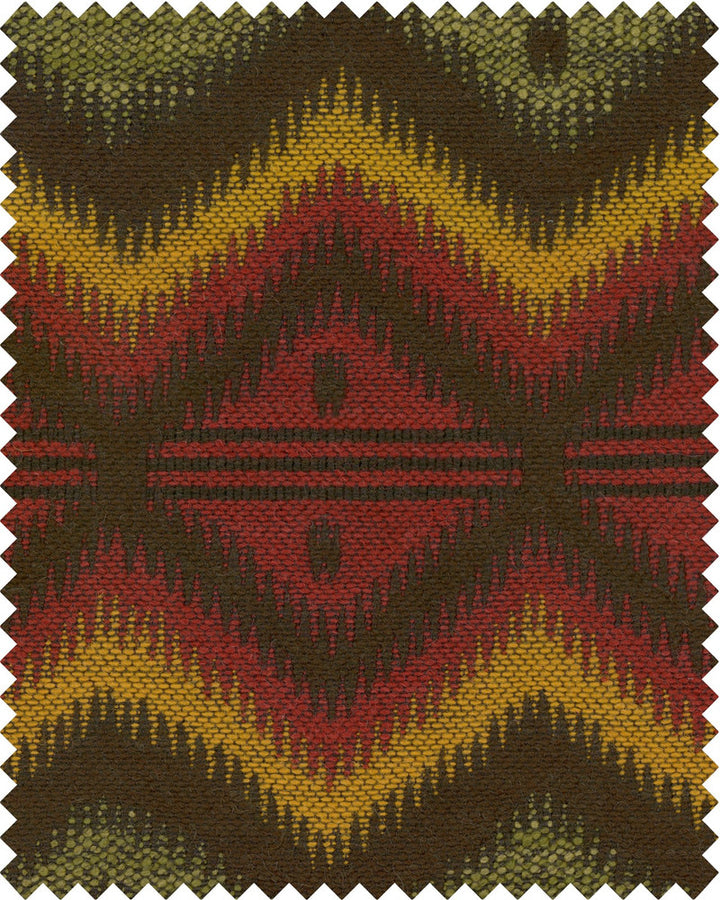 PYRAMIDENSPITZE Woven Fabric (FB00111) by Mind The Gap | FB00111 | TYROL APRES-SKI HOME COLLECTION | Green, Red, Yellow | Fabric Carolina | https://www.fabriccarolina.com/