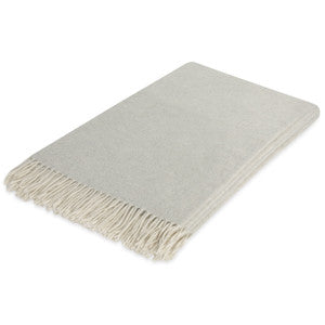 Lusuosso Cashmere Throw QR-10006.PALE GRAY.0 by CuratedKravet