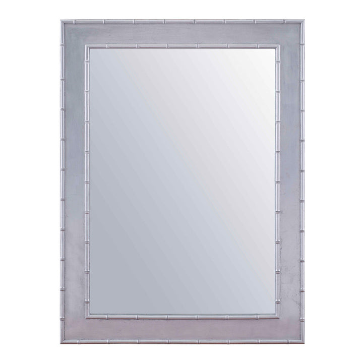 Park Avenue Mirror QR-17605.SILVER.0 by CuratedKravet CuratedKravet Part of the Jan Showers for Kravet collection. This bamboo inspired mirror is cast in resin and finished with silver leafing. United States </p><p>Dimensions: Length 38, Height 50, Width 1.25 - Fabric Carolina -