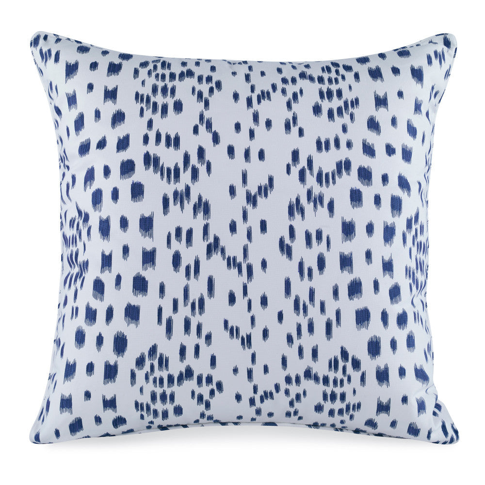 Les Touches Embroidered Pillow QR-18347.INDIGO.0 by CuratedKravet CuratedKravet Measures 20"H X 20"L. A decorative accent pillow in Brunschwig & Fils 8015168.50. Features embroidery detail. Sewn and finished in the USA. Features a self-welt and invisible zipper. Includes a 95/5 feather/down insert. United States DRY CLEAN ONLY. </p><p>Dimensions: Length 20, Height 20, Width Linen - 76%, Rayon - 24% - Fabric Carolina -