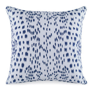Les Touches Embroidered Pillow QR-18347.INDIGO.0 by CuratedKravet