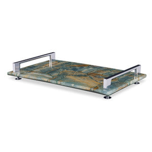 Rio Claro Tray, Small Teal QR-18772.TEAL.0 by CuratedKravet