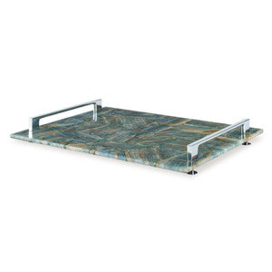 Rio Claro Tray, Large Teal QR-18773.TEAL.0 by CuratedKravet