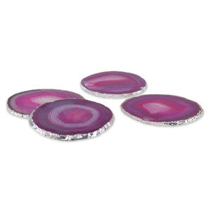 Andre Coasters, Pink QR-18873.PINKSLVR.0 by CuratedKravet