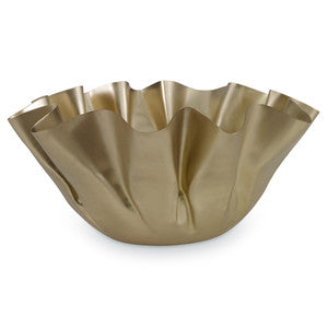 Drapery Bowl, Large QR-19039.BRASS.0 by CuratedKravet