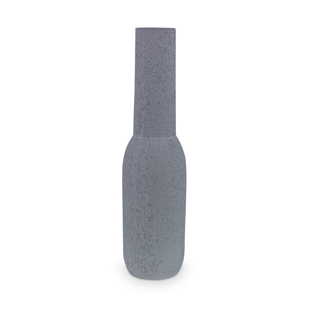 Queluz Vase, Small QR-19152.GRAY.0 by CuratedKravet CuratedKravet A small earthenware tube vase featuring a lunar reactive gray glaze. Due to the nature of the glaze, each vase is to be considered unique. Portugal DUST LIGHTLY. </p><p>Dimensions: Length 3.5, Height 13.5, Width 3.5 Ceramic - 100% - Fabric Carolina -