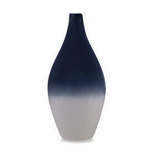 Wigmore Vase QR-19161.INDIGOIVRY.0 by CuratedKravet