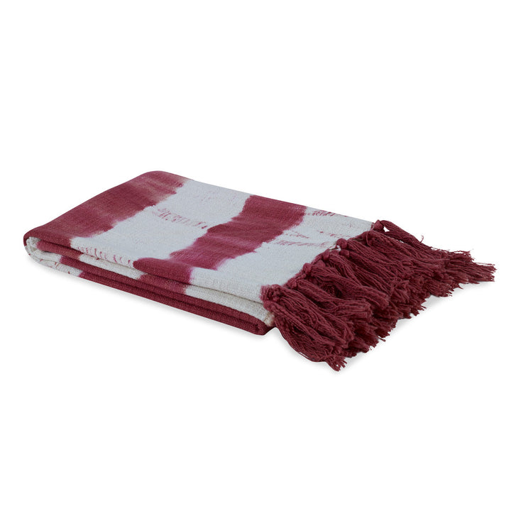 Sunset Cotton Throw QR-19244.BLUSH.0 by CuratedKravet CuratedKravet A 100% cotton throw featuring a hand tie dyed ombre design. Features a self fringe. India DRY CLEAN ONLY. </p><p>Dimensions: Length 70, Height 50, Width Cotton - 100% - Fabric Carolina -