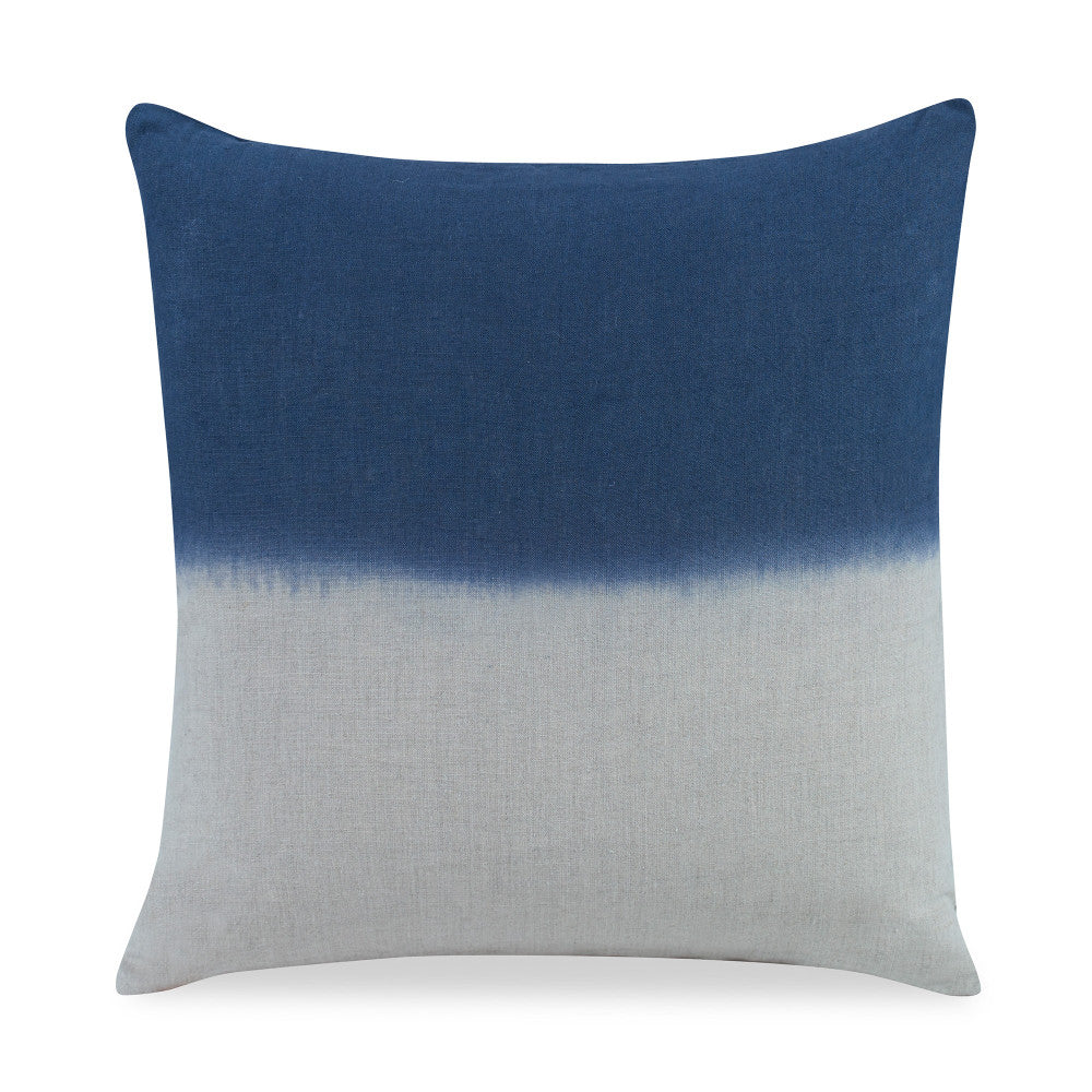 Duckett Pillow QR-19253.NAVY.0 by CuratedKravet CuratedKravet Measures 20"H x 20"L. A hand tie dyed decorative accent pillow featuring an ombre design on both the face and reverse. Finished with a knife edge. Includes a feather insert. India DRY CLEAN ONLY. </p><p>Dimensions: Length 20, Height 20, Width Linen - 100% - Fabric Carolina -