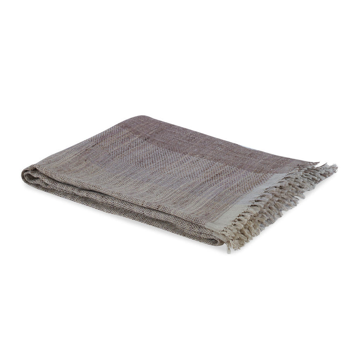 Dunwoodie Linen/Silk Throw QR-19299.BEIGE.0 by CuratedKravet CuratedKravet A silk and linen blend throw blanket hand woven in India. Due to the handmade nature and the use of natural silk and linen, slight variations in pattern and color are possible. India DRY CLEAN ONLY. </p><p>Dimensions: Length 68, Height , Width 52 Linen - 60%, Silk - 40% - Fabric Carolina -