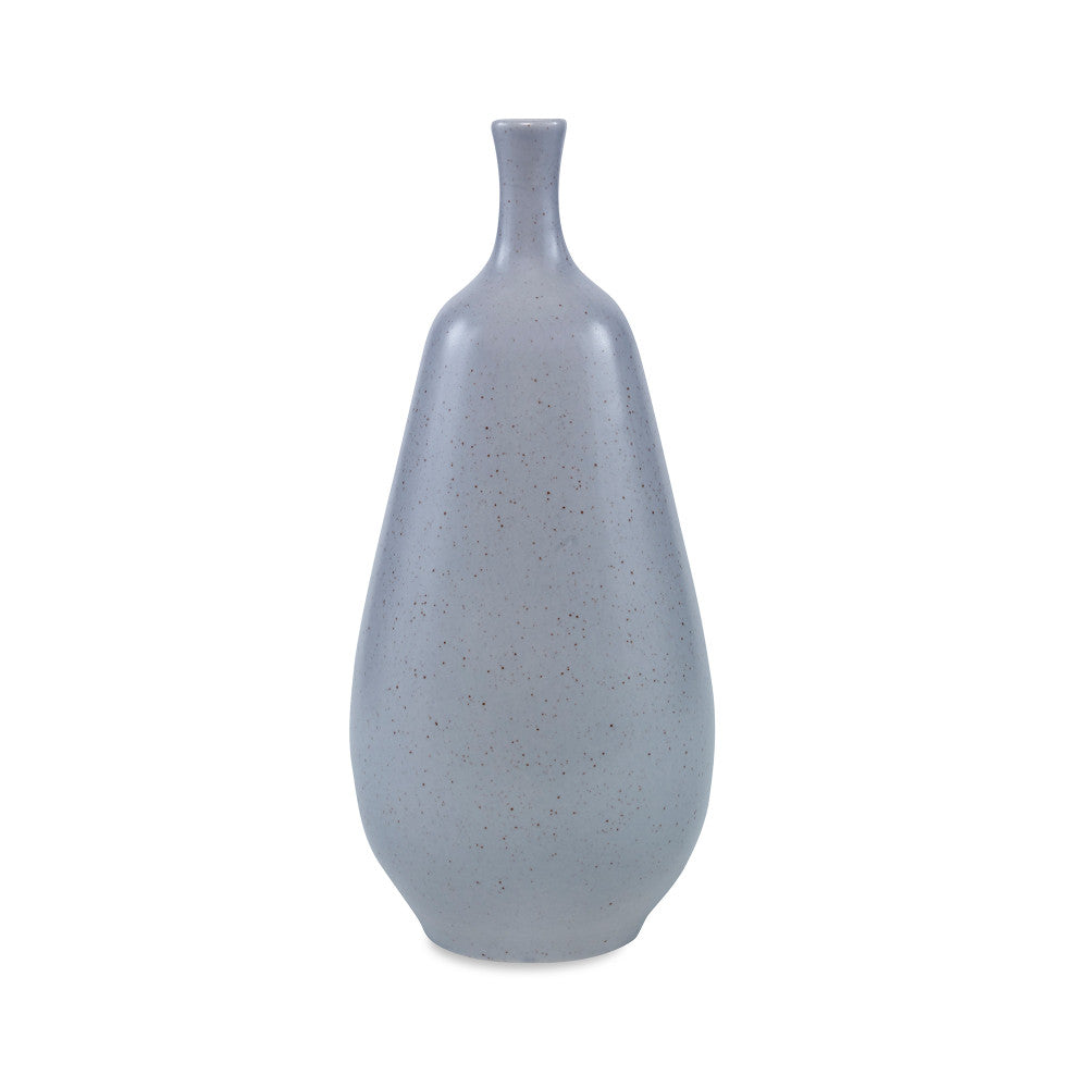 Dito Vase QR-19351.LTGRAY.0 by CuratedKravet CuratedKravet A decorative earthenware vase with a unique matte light gray speckled glaze. Each vase is handmade and unique. This vase is not watertight. Portugal DUST LIGHTLY. </p><p>Dimensions: Length 5.5, Height 12, Width 5.5 Ceramic - 100% - Fabric Carolina -