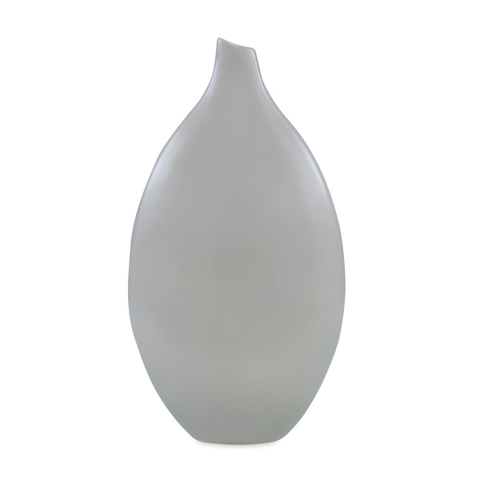 Striebeck Vase QR-19353.CREAM.0 by CuratedKravet CuratedKravet A decorative earthenware vase with unique solid matte cream glaze. Each vase is handmade and unique. This vase is not watertight. Portugal DUST LIGHTLY. </p><p>Dimensions: Length 9, Height 16, Width 4 Ceramic - 100% - Fabric Carolina -