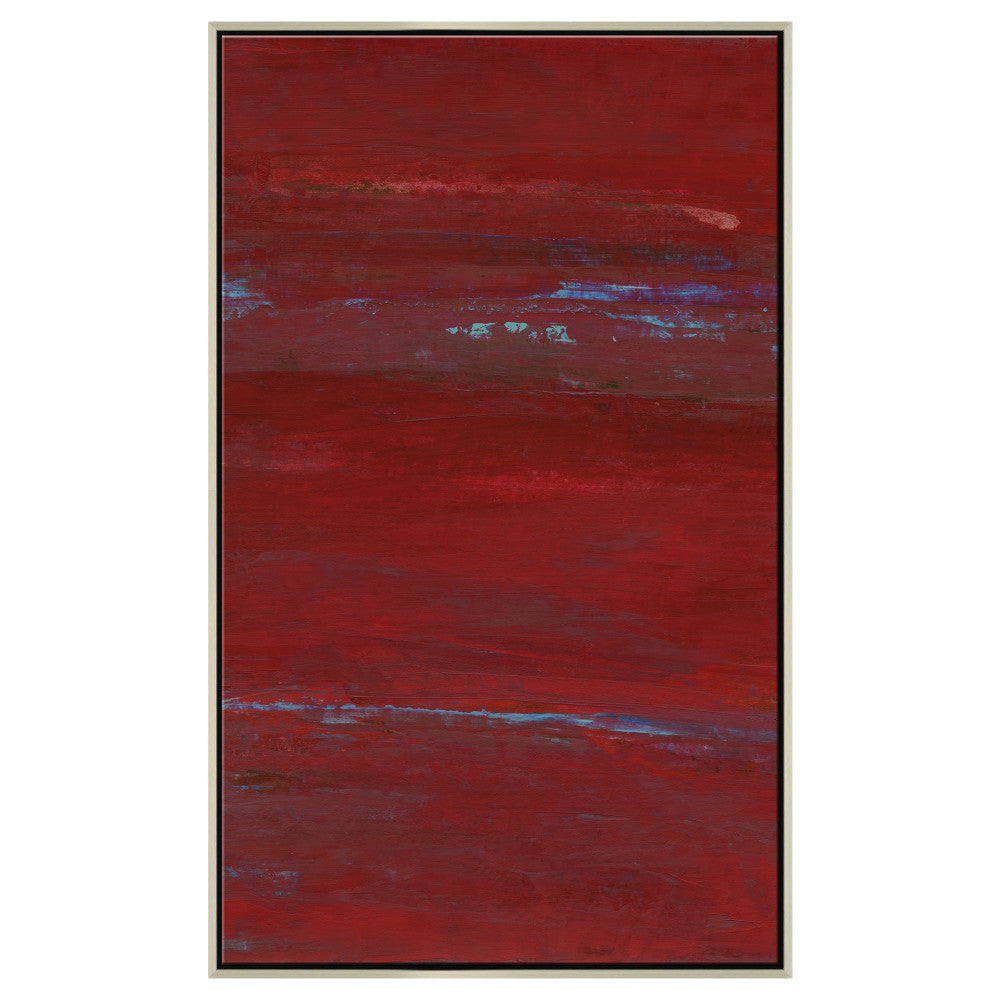 Frenzy QR-19547.RED.0 by CuratedKravet CuratedKravet 'Frenzy' is an abstract composition featuring brushed stroked hues of burgundy, teal and black accents. The hand embellished Giclee canvas is set in a black and silver frame. Also available in 35.5"H X 35.5"W. Made to order in the USA. United States SOFT DRY CLOTH </p><p>Dimensions: Length 30, Height 50, Width 2 Canvas - 75%, Wood - 25% - Fabric Carolina -
