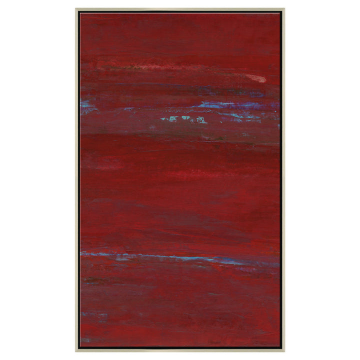 Frenzy QR-19547.RED.0 by CuratedKravet CuratedKravet 'Frenzy' is an abstract composition featuring brushed stroked hues of burgundy, teal and black accents. The hand embellished Giclee canvas is set in a black and silver frame. Also available in 35.5"H X 35.5"W. Made to order in the USA. United States SOFT DRY CLOTH </p><p>Dimensions: Length 30, Height 50, Width 2 Canvas - 75%, Wood - 25% - Fabric Carolina -