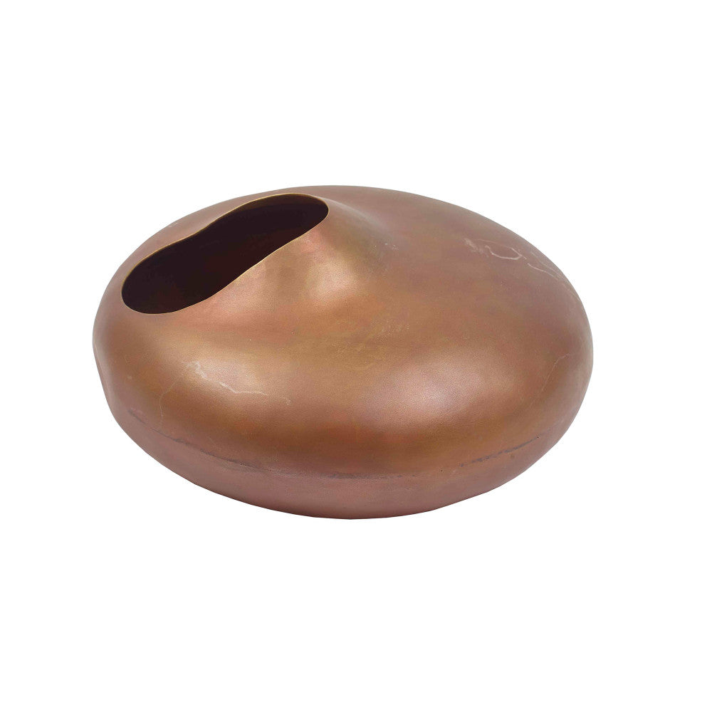 Jo Vase QR-20132.BRWNPATINA.0 by CuratedKravet CuratedKravet A low brass vase with a brown patina. India DUST LIGHTLY WITH A SOFT, DRY CLOTH. </p><p>Dimensions: Length 7.5, Height 3.5, Width 7.5 Brass - 100% - Fabric Carolina -