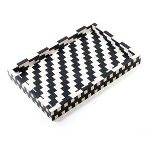 Nannie Tray QR-20183.WHTBLK.0 by CuratedKravet
