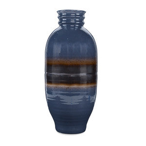 Bruin Vase QR-20224.LAPISGRAY.0 by CuratedKravet