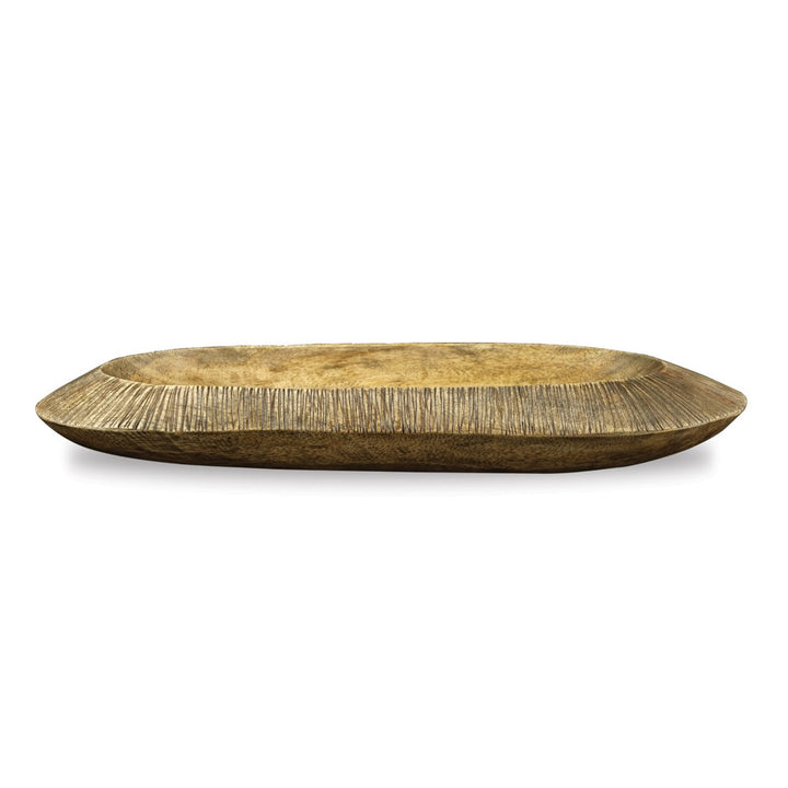 Mango Tray QR-20726.NATURAL.0 by CuratedKravet CuratedKravet A natural mango wood tray. Due to the natural material, variation is to be expected. Thailand DUST LIGHTLY WITH A SOFT, DRY CLOTH. </p><p>Dimensions: Length 17.75, Height 2.25, Width 6.25 Wood - 100% - Fabric Carolina -