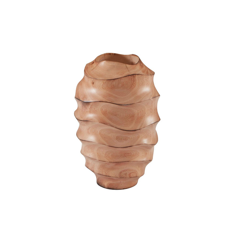 Penelope Vase QR-20732.NATURAL.0 by CuratedKravet CuratedKravet A mango wood vase with subtle charred edge details. Due to the natural material, variation is to be expected. Thailand DUST LIGHTLY WITH A SOFT, DRY CLOTH. </p><p>Dimensions: Length 7.75, Height 11, Width 7.75 Wood - 100% - Fabric Carolina -
