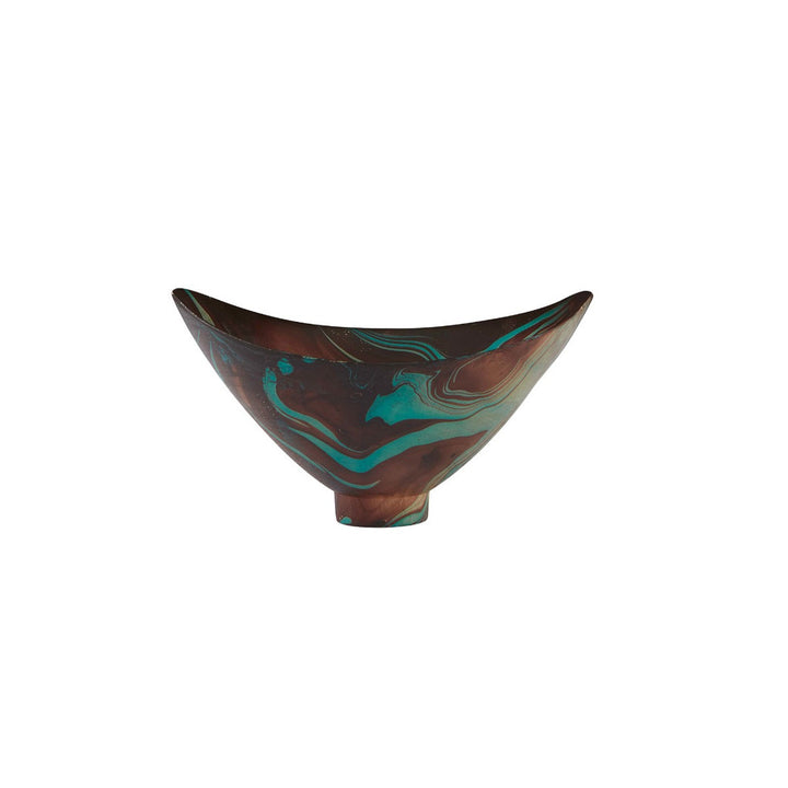 Sebastian Bowl QR-20737.NTRLTURQ.0 by CuratedKravet CuratedKravet A footed mango wood bowl with an artistic turquoise swirl finish. Due to the natural material, variation is to be expected. Thailand DUST LIGHTLY WITH A SOFT, DRY CLOTH. </p><p>Dimensions: Length 12, Height 5.5, Width 10 Wood - 100% - Fabric Carolina -