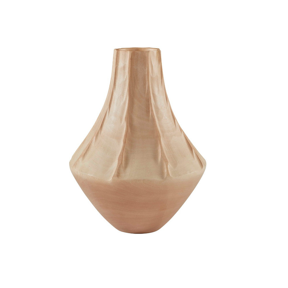 Subin Vase QR-20743.NATURAL.0 by CuratedKravet CuratedKravet A light natural mango wood vase with a subtle texture. Due to the natural material, variation is to be expected. Thailand DUST LIGHTLY WITH A SOFT, DRY CLOTH. </p><p>Dimensions: Length 11.5, Height 14.5, Width 11.5 Wood - 100% - Fabric Carolina -