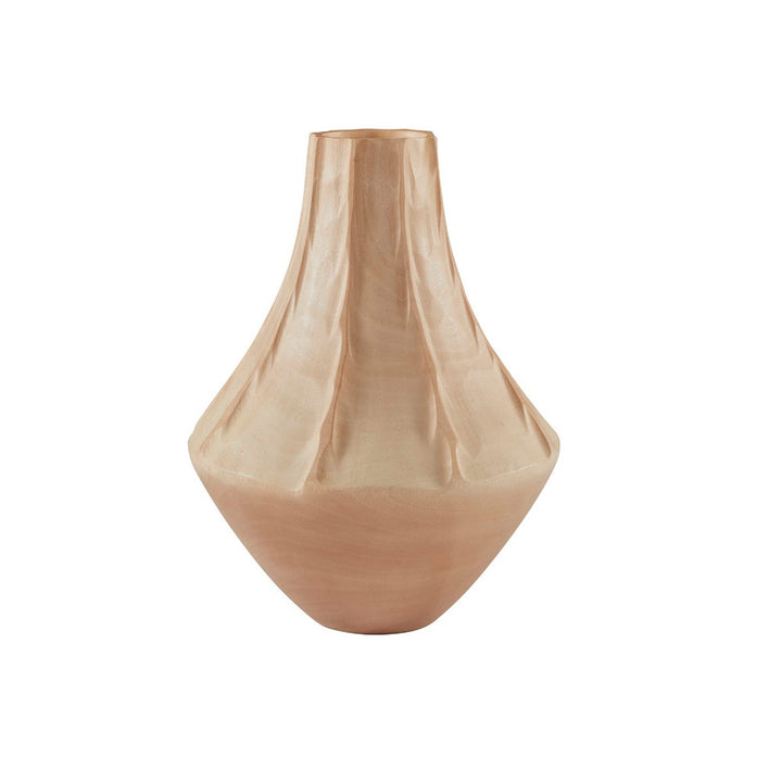 Subin Vase QR-20743.NATURAL.0 by CuratedKravet CuratedKravet A light natural mango wood vase with a subtle texture. Due to the natural material, variation is to be expected. Thailand DUST LIGHTLY WITH A SOFT, DRY CLOTH. </p><p>Dimensions: Length 11.5, Height 14.5, Width 11.5 Wood - 100% - Fabric Carolina -