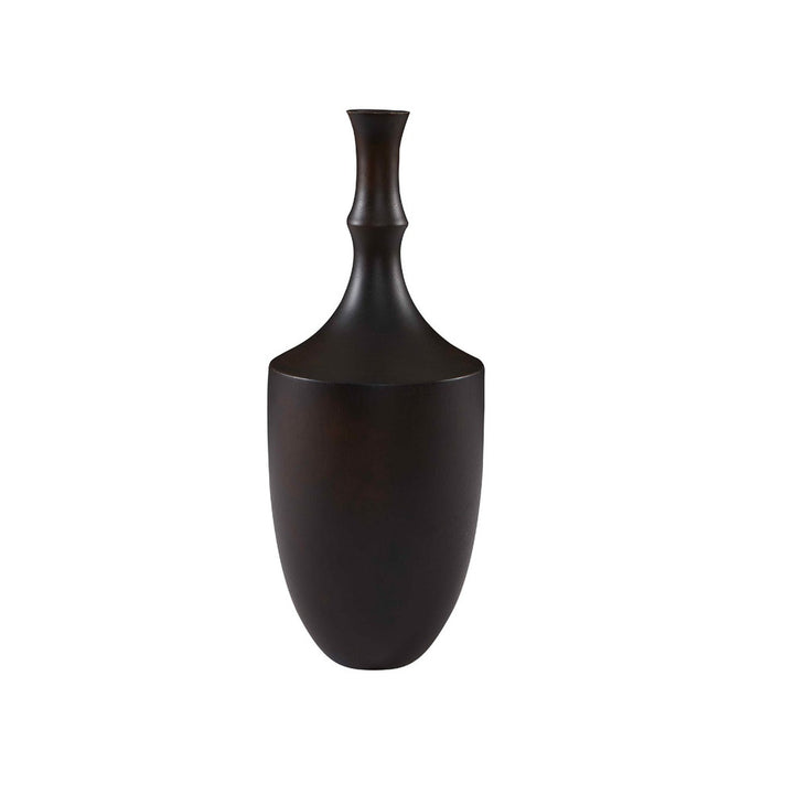Eric Vase QR-20751.DRKBROWN.0 by CuratedKravet CuratedKravet A smooth dark brown mango wood vase. Due to the natural material, variation is to be expected. Thailand DUST LIGHTLY WITH A SOFT, DRY CLOTH. </p><p>Dimensions: Length 7, Height 17, Width 7 Wood - 100% - Fabric Carolina -
