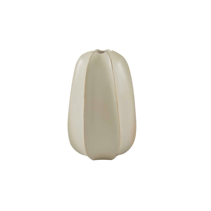 Jake Vase QR-20755.WHTWASH.0 by CuratedKravet CuratedKravet A smooth white washed mango wood vase. Due to the natural material, variation is to be expected. Thailand </p><p>Dimensions: Length 7, Height 10, Width 7 Wood - 100% - Fabric Carolina -