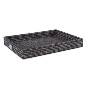 Chatham Tray, Small QR-20799.BLKBLU.0 by CuratedKravet