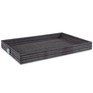 Chatham Tray, Large QR-20800.BLKBLU.0 by CuratedKravet