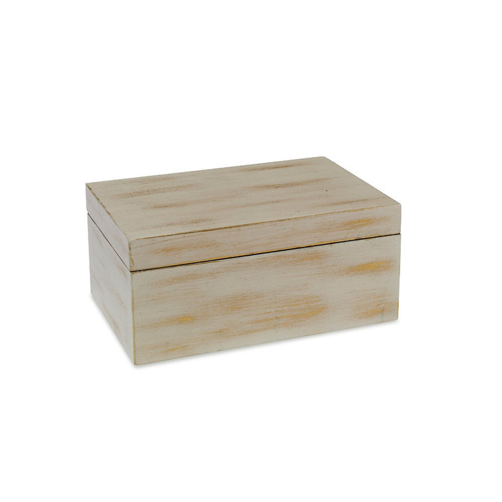 Brittany Box, Small QR-20825.ANTWHT.0 by CuratedKravet CuratedKravet A decorative lidded box featuring an antique white finish with gold and silver leafing. Vietnam Dust lightly with a soft, dry cloth. </p><p>Dimensions: Length 9, Height 4, Width 6 Mdf - 100% - Fabric Carolina -