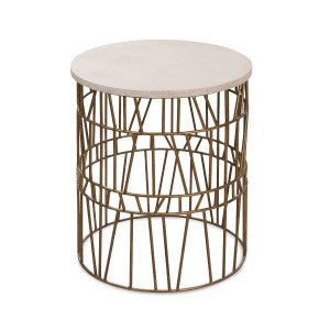 Conklin Side Table QR-20852.ANTBRASS.0 by CuratedKravet
