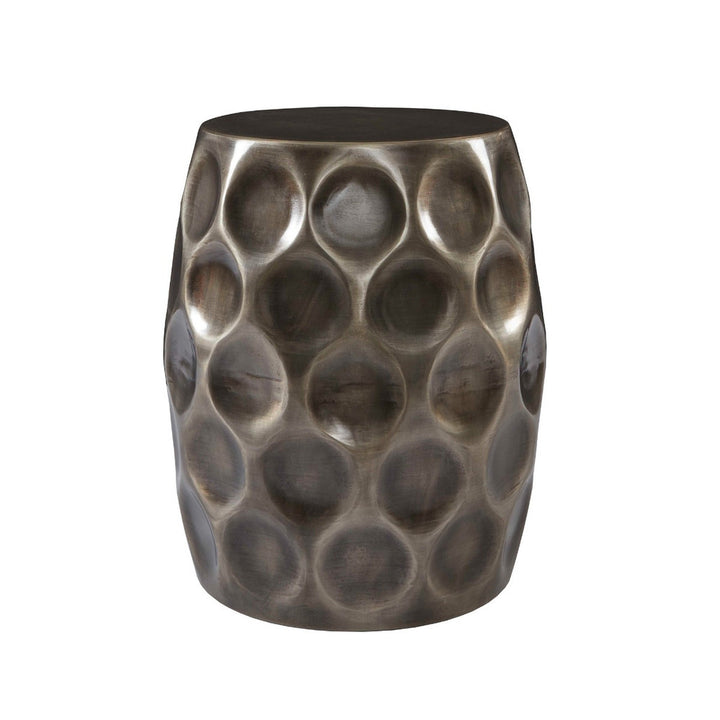 Lisette Stool QR-20967.ANTPWTR.0 by CuratedKravet CuratedKravet A honeycomb style metal stool in an antique pewter finish. India DUST LIGHTLY WITH A SOFT, DRY CLOTH. </p><p>Dimensions: Length 15, Height 18, Width 15 - Fabric Carolina -