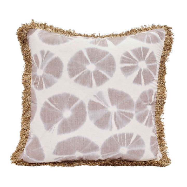Echino Pillow QR-21003.FAWN.0 by CuratedKravet CuratedKravet Measures 22"H X 22"L. Decorative accent pillow in Kravet Couture Echino.16 on the face and Kravet 33008.1 on the reverse. Detailed with Kravet T30586.416 brush fringe on the edge. Features an invisible zipper. Made in the USA. Includes a 95/5 feather/down insert. United States DRY CLEAN ONLY. </p><p>Dimensions: Length 22, Height 22, Width - Fabric Carolina -