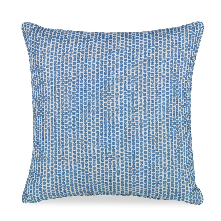 Kaya Ii Pillow QR-21071.BLUE.0 by CuratedKravet CuratedKravet Measures 22"H X 22"L. Decorative accent pillow in Lee Jofa 2017224.5 on the face, reverse and small welt to the edge. Features an invisible zipper. Made in the USA. Includes a 95/5 feather/down insert. United States DRY CLEAN ONLY. </p><p>Dimensions: Length 22, Height 22, Width Cotton - 52%, Linen - 48% - Fabric Carolina -