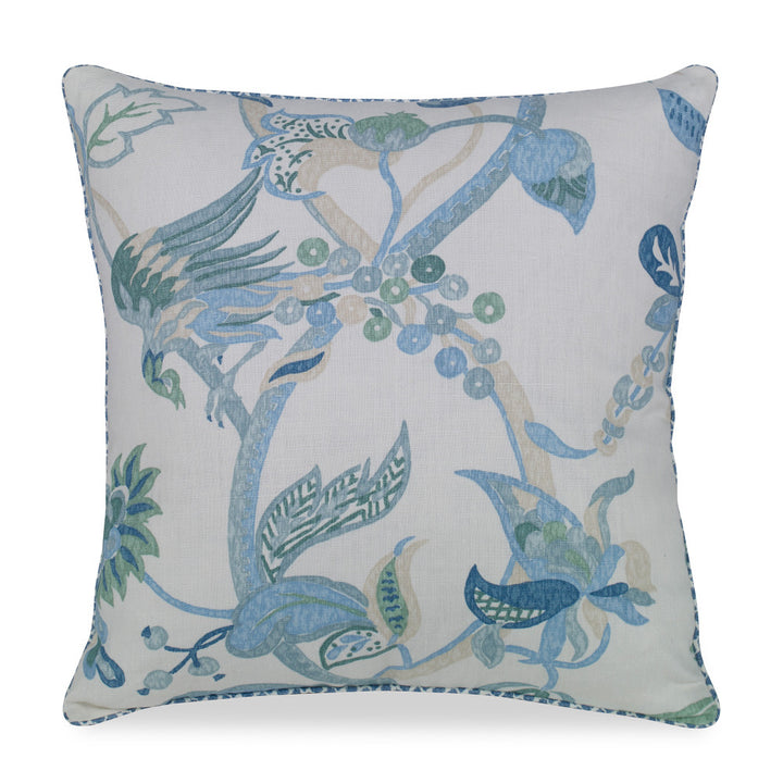 Westport Pillow QR-21072.JADEMIST.0 by CuratedKravet CuratedKravet Measures 22"H X 22"L. Decorative accent pillow in Lee Jofa 2017162.135 on the face and reverse with Lee Jofa 2017224.5 as a small welt to the edge. Features an invisible zipper. Made in the USA. Includes a 95/5 feather/down insert. United States DRY CLEAN ONLY. </p><p>Dimensions: Length 22, Height 22, Width Linen - 74%, Cotton - 26% - Fabric Carolina -