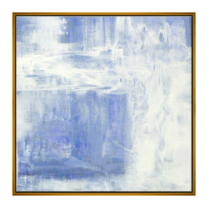 Take A Breath, Square 2 QR-21325.BLUES.0 by CuratedKravet CuratedKravet "Take A Breath, Square" is one of two resized iterations of our popular abstract piece. Energizing brush strokes in shades blue, white and cream. The hand embellished Giclee canvas is set in a black and gold leaf shadowbox frame. The full composition is also available in 50"H X 30"W Made to order in the USA. United States </p><p>Dimensions: Length 35.5, Height 35.5, Width 2 Canvas - 75%, Wood - 25% - Fabric Carolina -