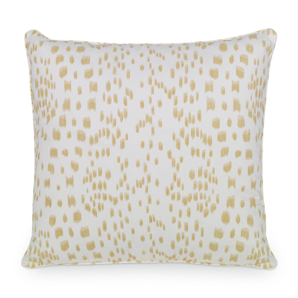 Les Touches Pillow QR-21441.CANARY.0 by CuratedKravet CuratedKravet Measures 20"H X 20"L. A decorative accent pillow in Brunschwig & Fils 8012138.40. Made of 100% cotton. Sewn and finished in the USA. Features a self-welt and invisible zipper. Includes a 95/5 feather/down insert. United States DRY CLEAN ONLY. </p><p>Dimensions: Length 20, Height 20, Width Cotton - 100% - Fabric Carolina -