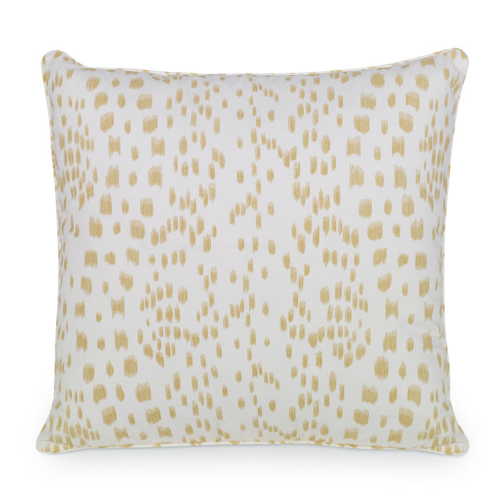Les Touches Pillow QR-21441.CANARY.0 by CuratedKravet CuratedKravet Measures 20"H X 20"L. A decorative accent pillow in Brunschwig & Fils 8012138.40. Made of 100% cotton. Sewn and finished in the USA. Features a self-welt and invisible zipper. Includes a 95/5 feather/down insert. United States DRY CLEAN ONLY. </p><p>Dimensions: Length 20, Height 20, Width Cotton - 100% - Fabric Carolina -
