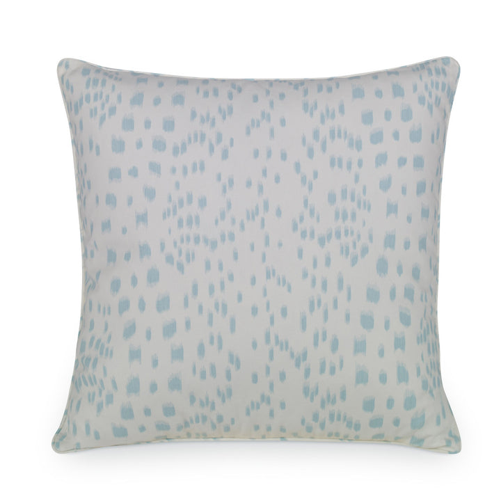 Les Touches Pillow QR-21441.POOL.0 by CuratedKravet CuratedKravet Measures 20"H X 20"L. A decorative accent pillow in Brunschwig & Fils 8012138.13. Made of 100% cotton. Sewn and finished in the USA. Features a self-welt and invisible zipper. Includes a 95/5 feather/down insert. United States DRY CLEAN ONLY. </p><p>Dimensions: Length 20, Height 20, Width Cotton - 100% - Fabric Carolina -