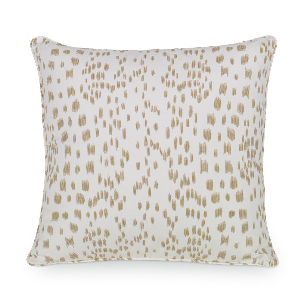 Les Touches Pillow QR-21441.SAND.0 by CuratedKravet CuratedKravet Measures 20"H X 20"L. A decorative accent pillow in Brunschwig & Fils 8012138.116. Made of 100% cotton. Sewn and finished in the USA. Features a self-welt and invisible zipper. Includes a 95/5 feather/down insert. United States DRY CLEAN ONLY. </p><p>Dimensions: Length 20, Height 20, Width Cotton - 100% - Fabric Carolina -